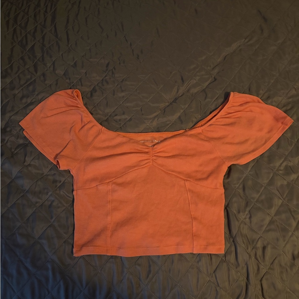 American Eagle Outfitters Orange Crop Top